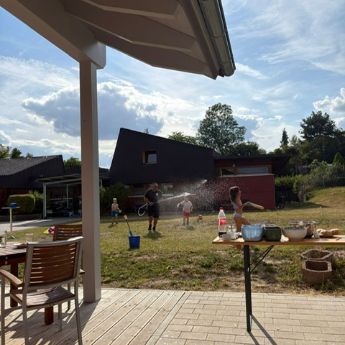 Wasserspaß beim Abschlussfest