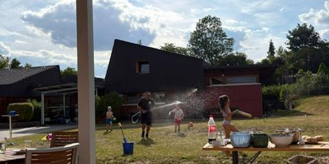 Wasserspaß beim Abschlussfest