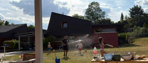 Wasserspaß beim Abschlussfest