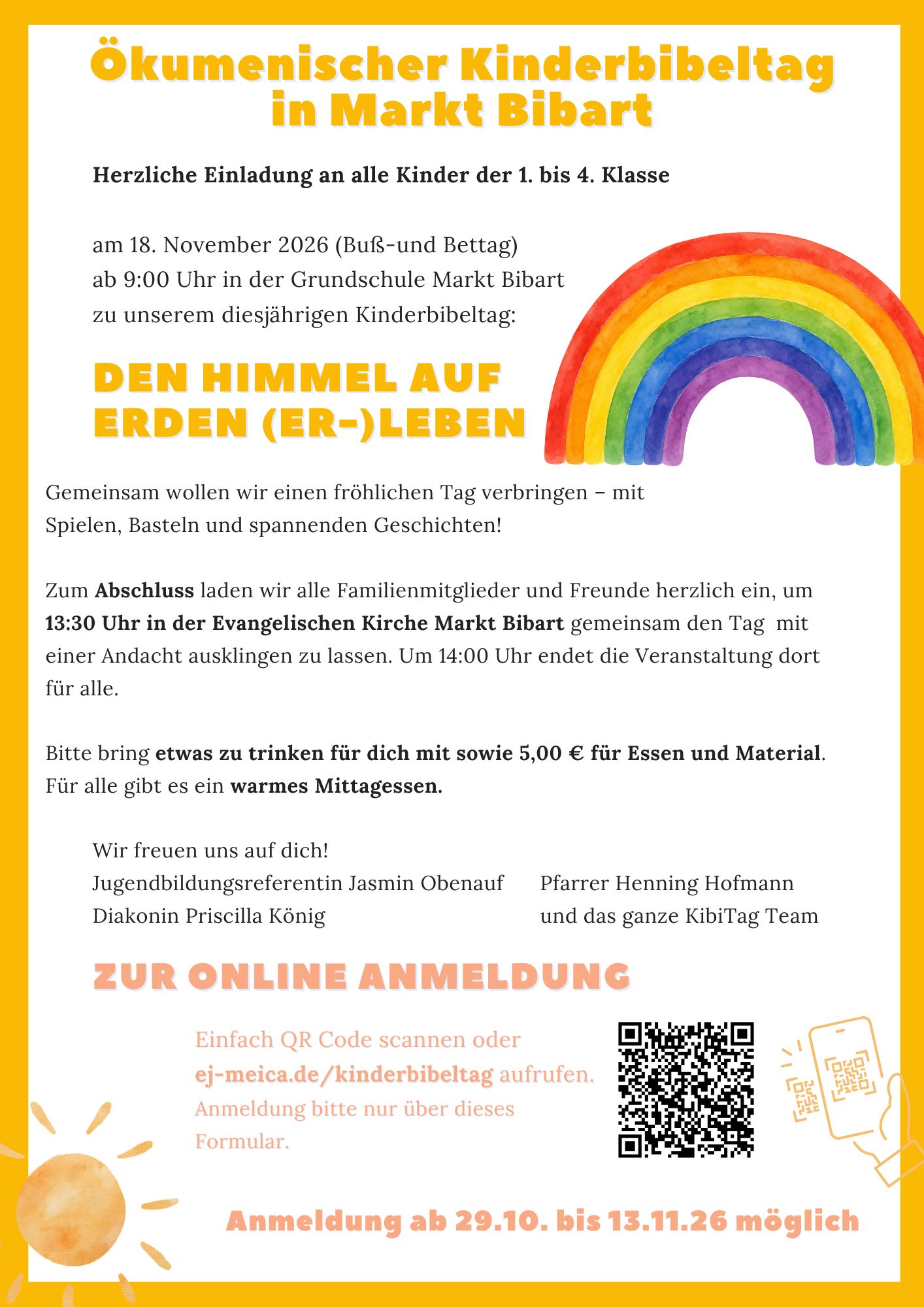 Der Flyer zum Kinderbibeltag