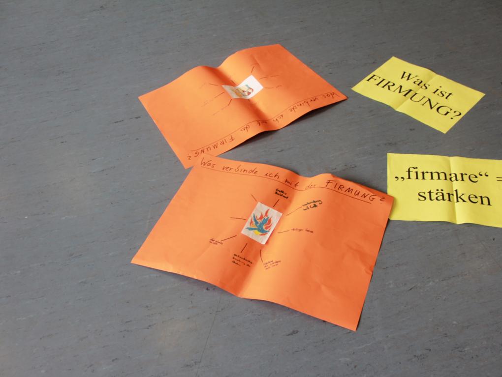 Eine Arbeitseinheit gab es zum Thema Zeichen der Firmung