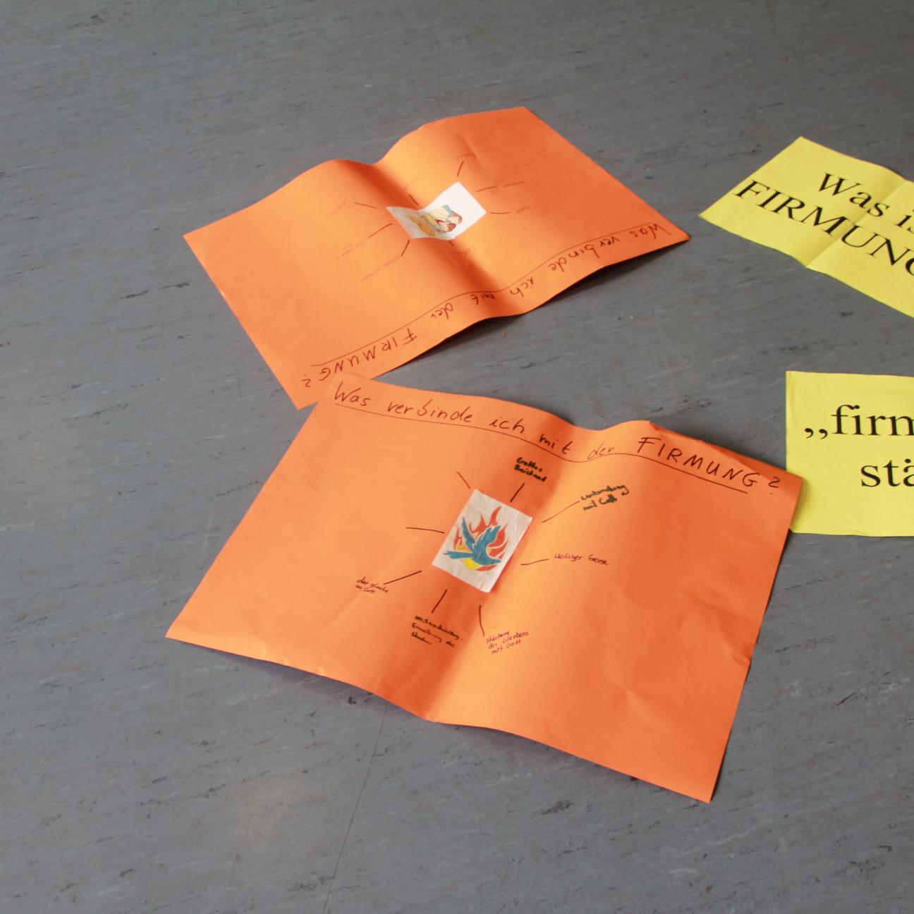 Eine Arbeitseinheit gab es zum Thema Zeichen der Firmung