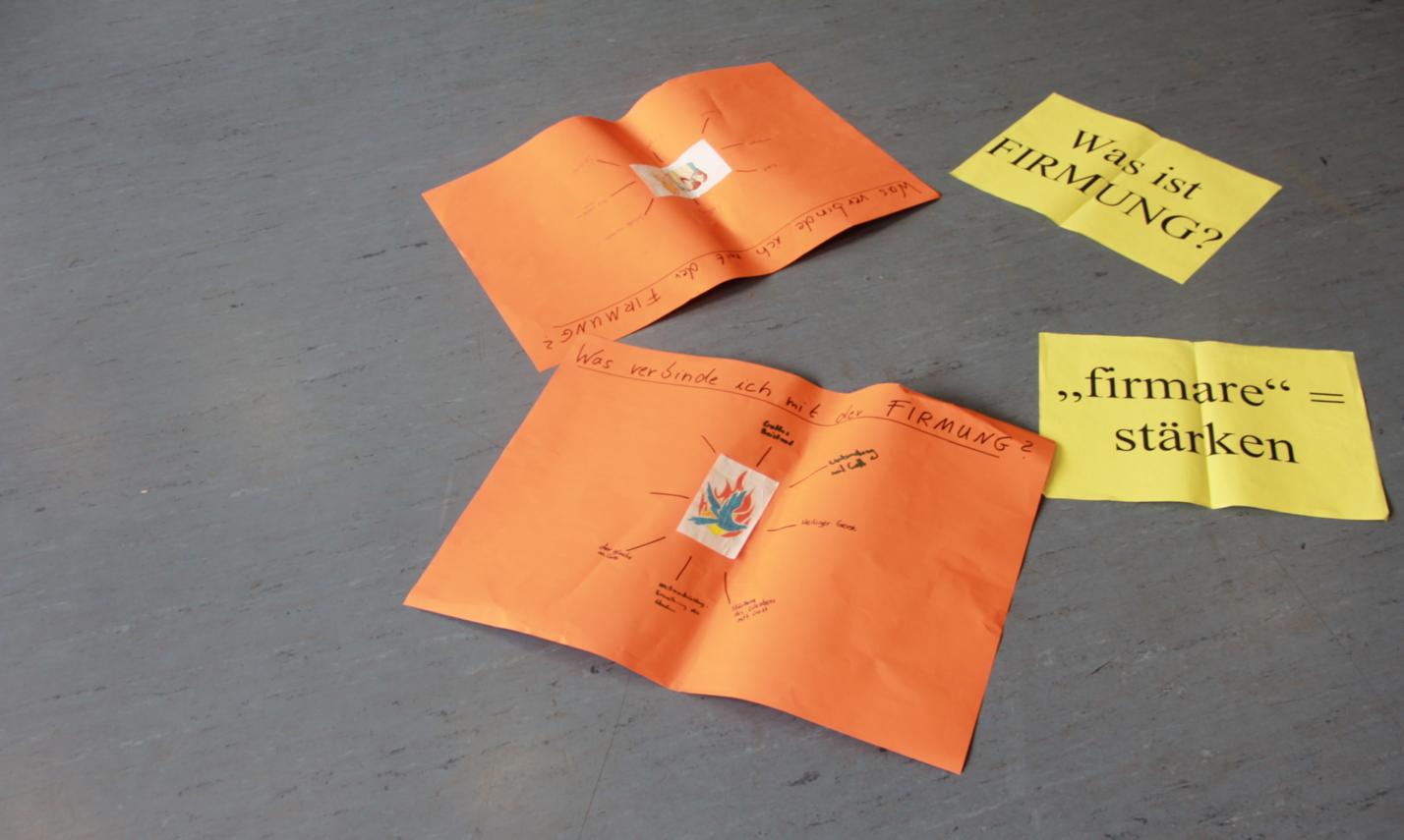 Eine Arbeitseinheit gab es zum Thema Zeichen der Firmung