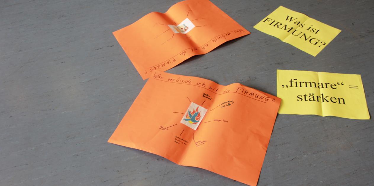 Eine Arbeitseinheit gab es zum Thema Zeichen der Firmung