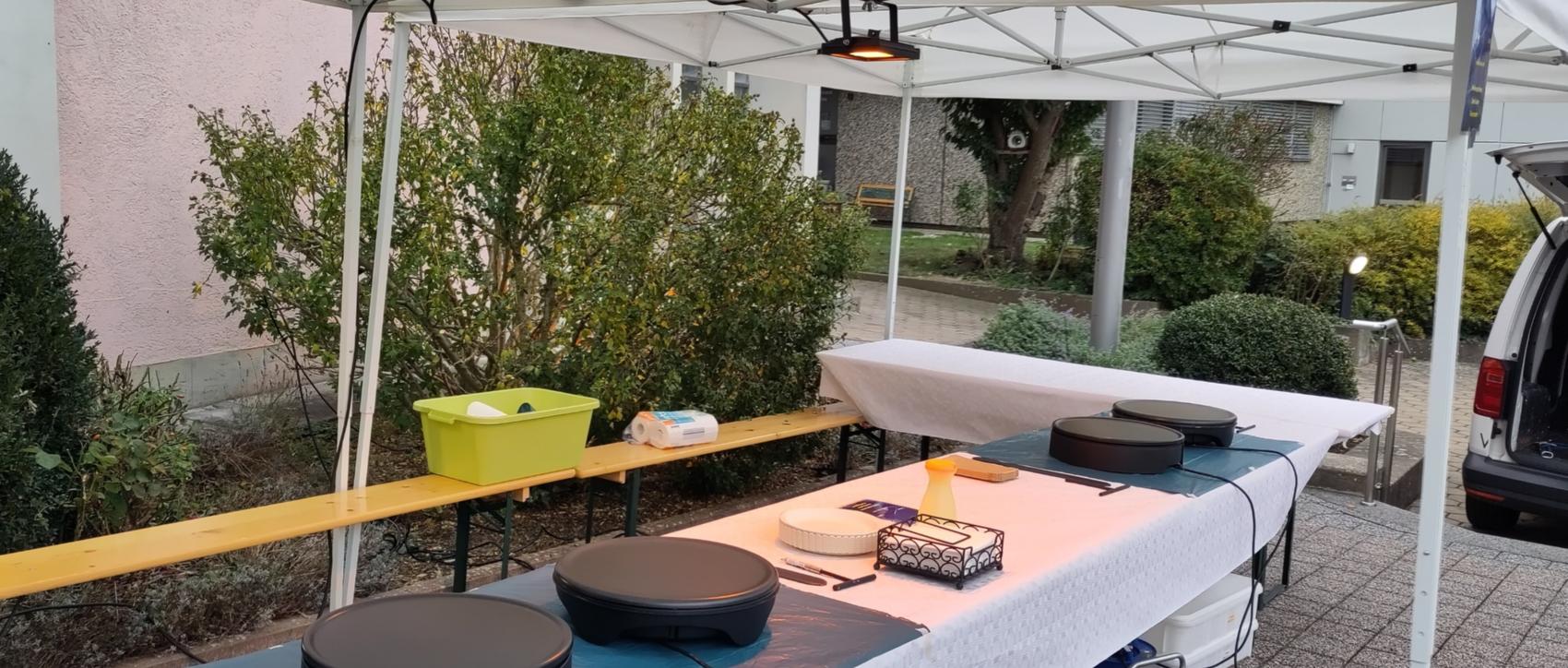 Gut geeignet für Feste: Unsere Faltpavillons und Crepes-Maker