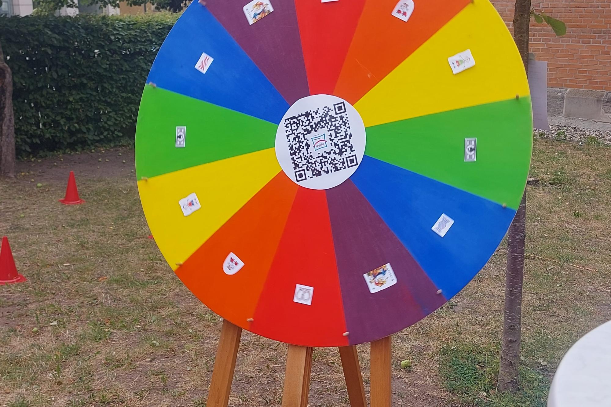 Das Glücksrad auf der Mini-Kerwa